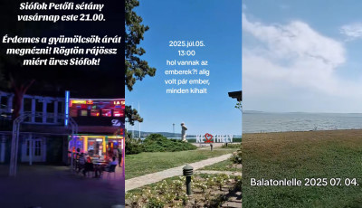 Ellept&eacute;k a TikTokot az &uuml;res Balatonr&oacute;l sz&oacute;l&oacute; vide&oacute;k