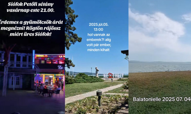 Ellept&eacute;k a TikTokot az &uuml;res Balatonr&oacute;l sz&oacute;l&oacute; vide&oacute;k
