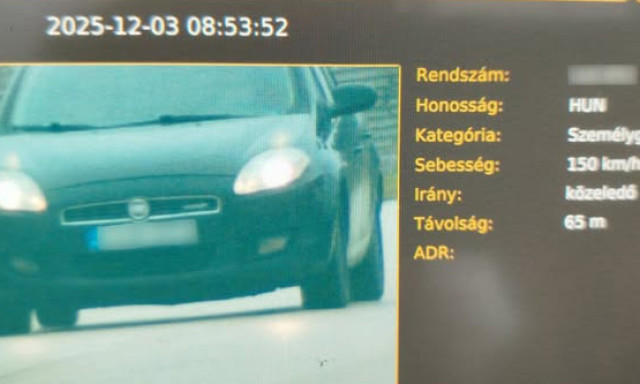 50 helyett 150-el z&uacute;zott egy Fiat, f&eacute;l mill&aacute;s b&uuml;ntit &eacute;rt