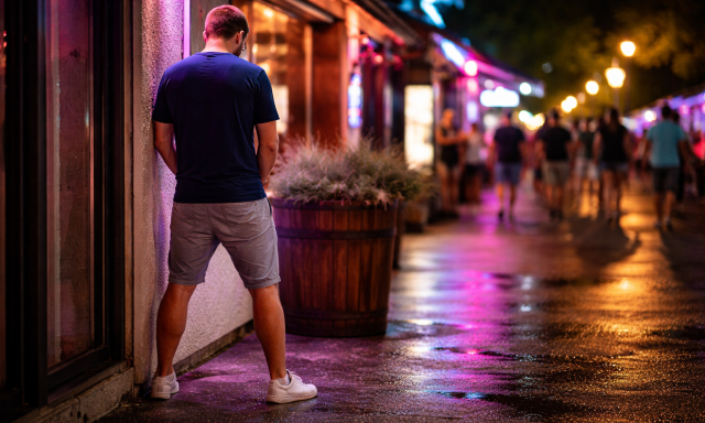 Nem tetszett a si&oacute;foki kidob&oacute;knak hogy a b&aacute;r mellett vizel, j&oacute;l ell&aacute;tt&aacute;k a baj&aacute;t