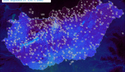 V&eacute;ge a tr&oacute;pusi &eacute;jszak&aacute;knak - 10 fok al&aacute; hűlt a levegő &eacute;szakon